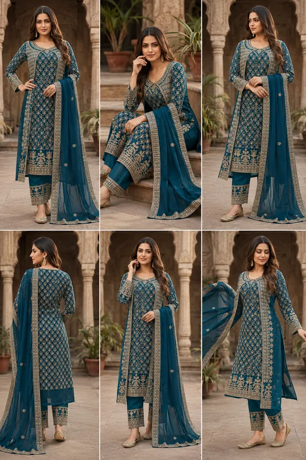 Blue_Cotton_Kurta_Set_For_Women