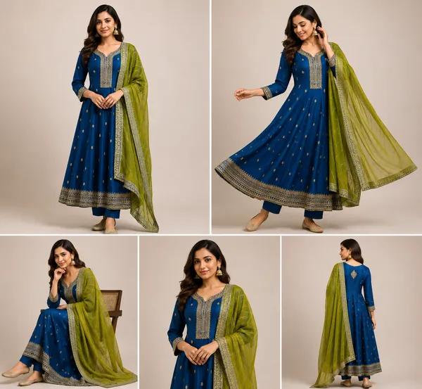 Blue_Cotton_Kurta_Set_For_Women