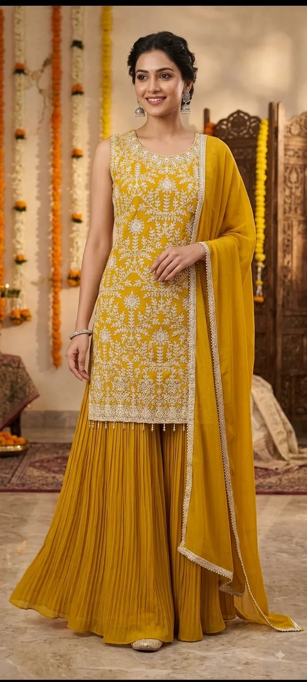 Yellow_Cotton_Kurta_Set_For_Women