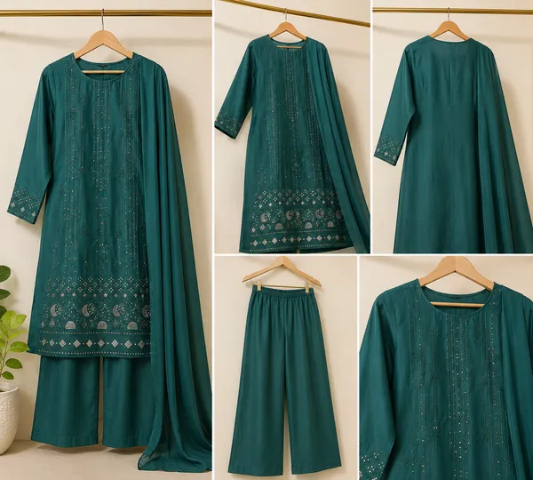Green_Cotton_Unstitched_Kurta_Set_For_women