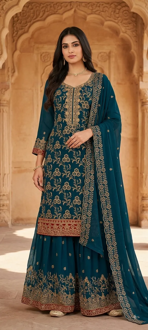 Blue_Cotton_Kurta_Set_For_Women