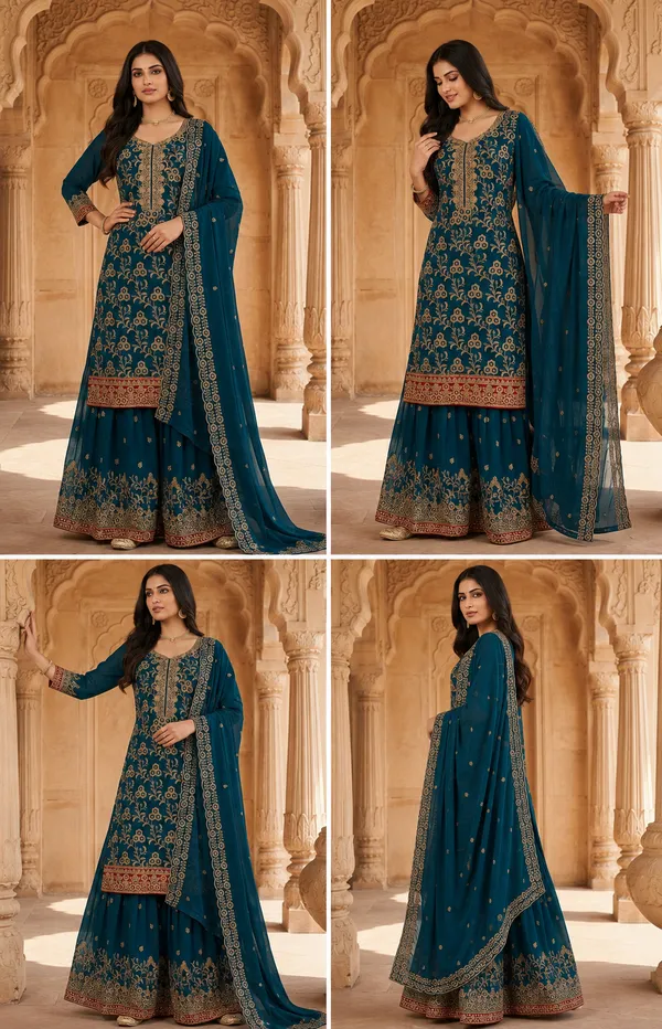 Blue_Cotton_Kurta_Set_For_Women