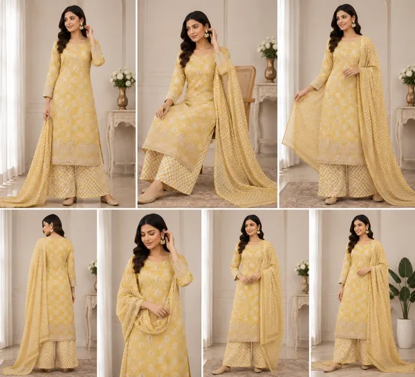 Yellow_Cotton_Unstitched_Kurta_Set_For_women
