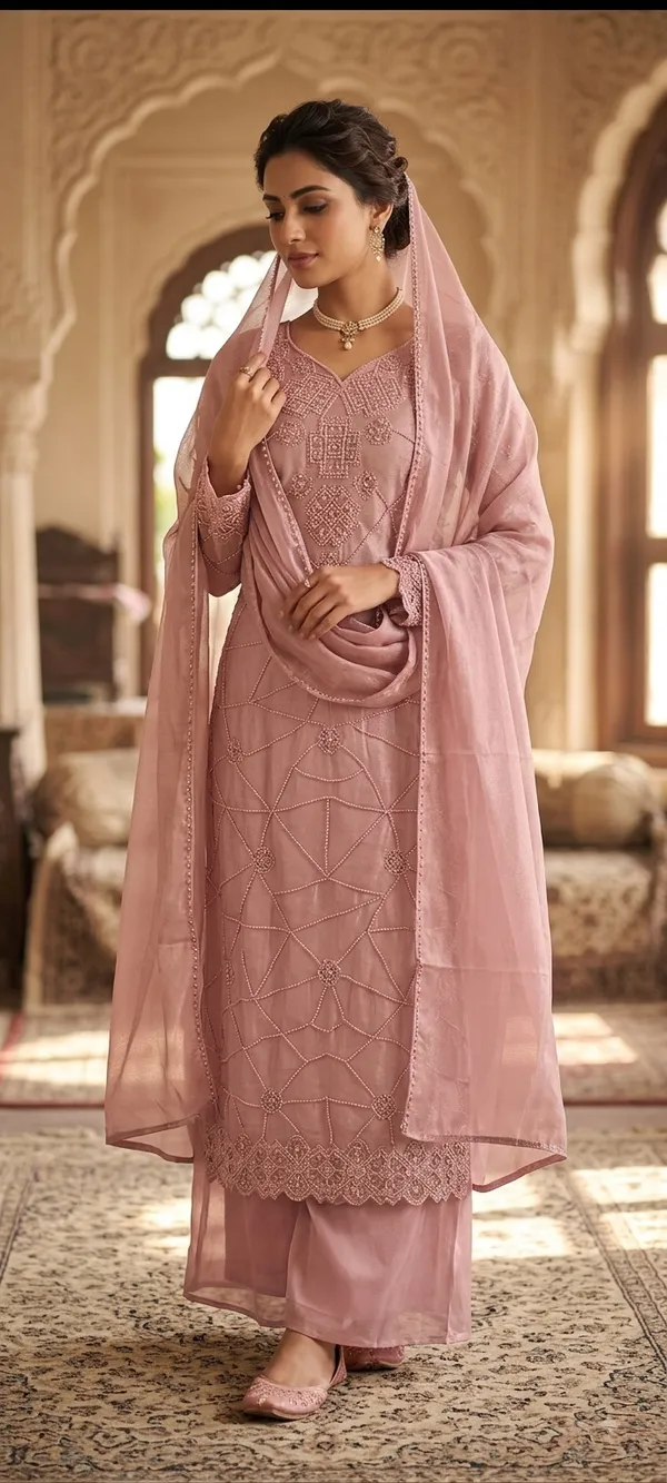 Pink_Chinon_Kurta_Set_For_Women