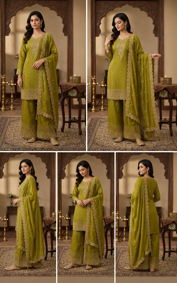 Mehendi_Cotton_Kurta_Set_For_Women