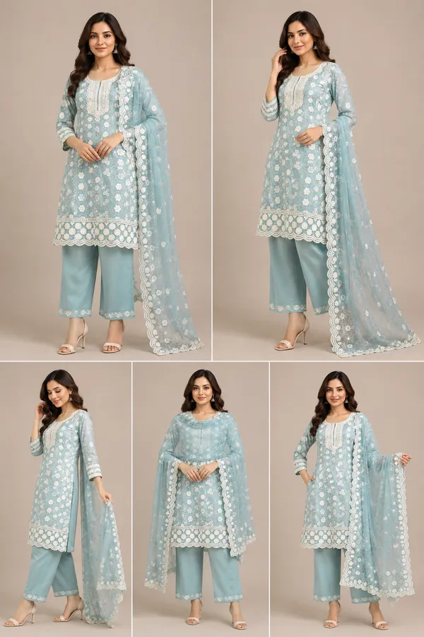Blue_Cotton_Kurta_Set_For_Women