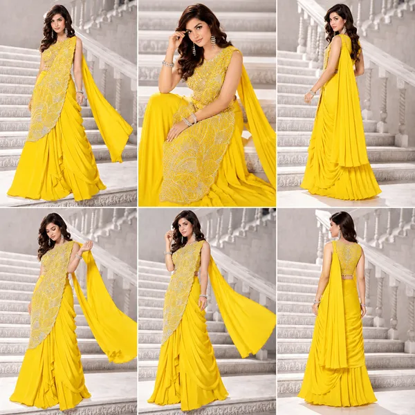 Yellow_Drape_Lehenga_For_Women