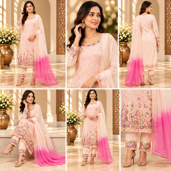 Pitch_Georgette_Kurta_Set_For_Women