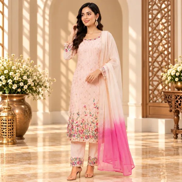 Pitch_Georgette_Kurta_Set_For_Women
