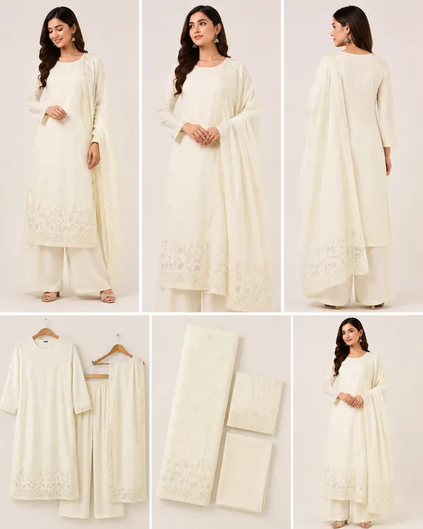 Cream_Cotton_Unstitched_Kurta_Set_For_women