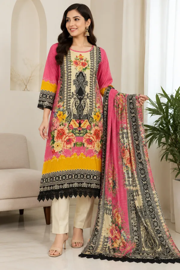 Multicolor_Cotton_Kurta_Set_For_Women