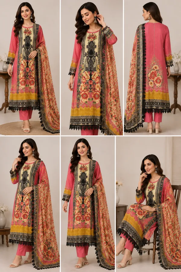 Multicolor_Cotton_Kurta_Set_For_Women