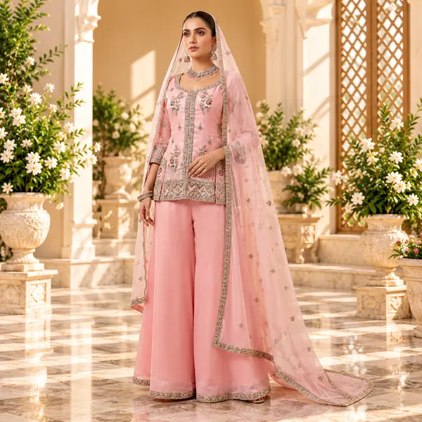 Pink_Indo-Western_Plazo_Set_For_Women