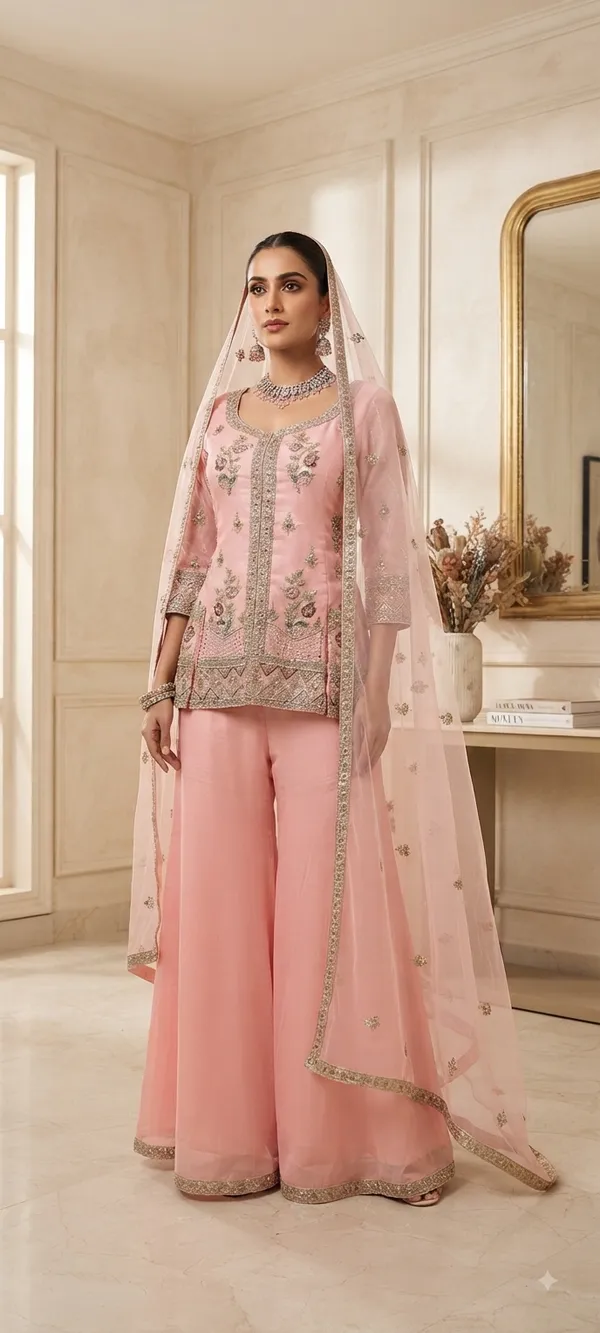 Pink_Silk_Kurta_Set_For_Women