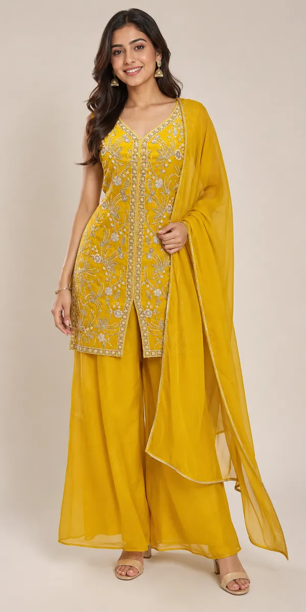 Yellow_Silk_Kurta_Set_For_Women
