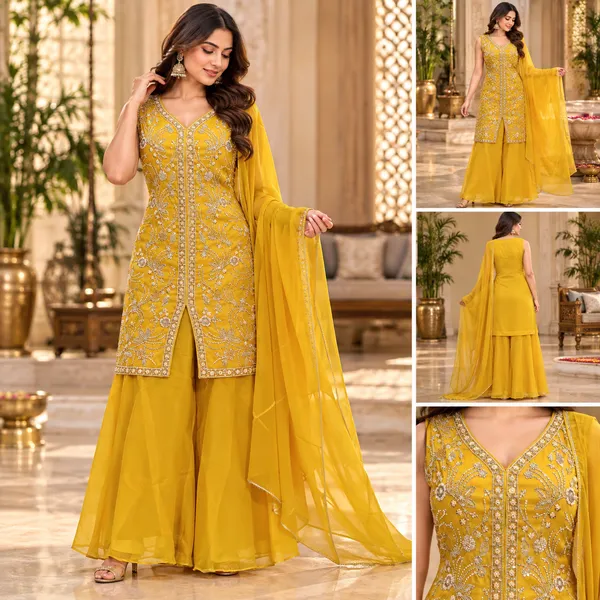 Yellow_Silk_Plazo_Set_For_Women