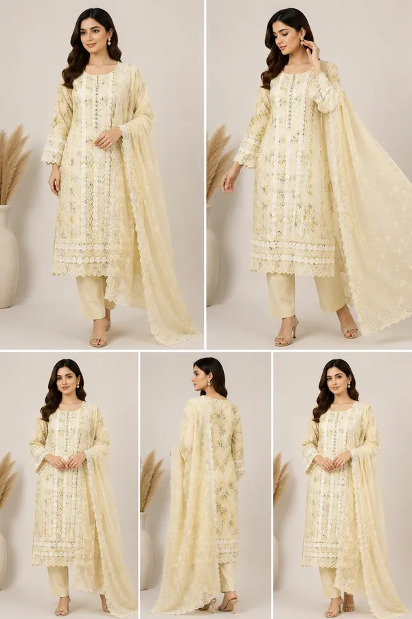 Lemon_Cotton_Kurta_Set_For_Women