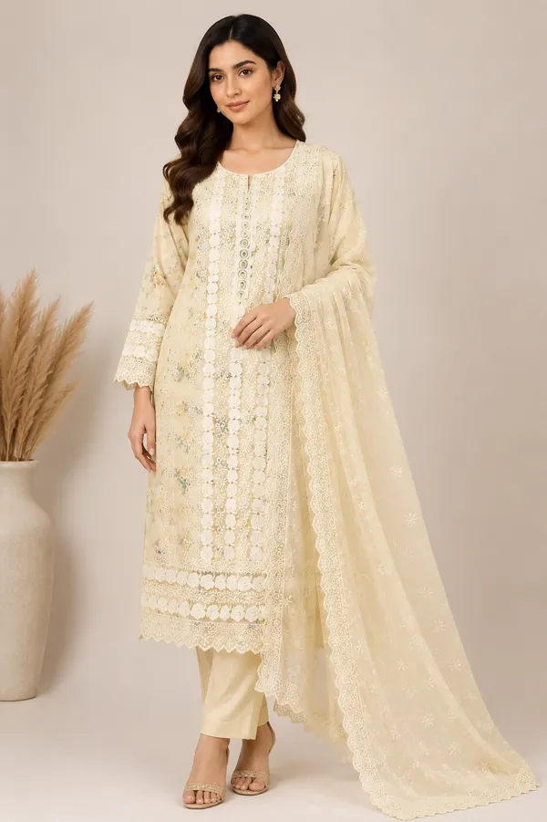 Lemon_Cotton_Kurta_Set_For_Women