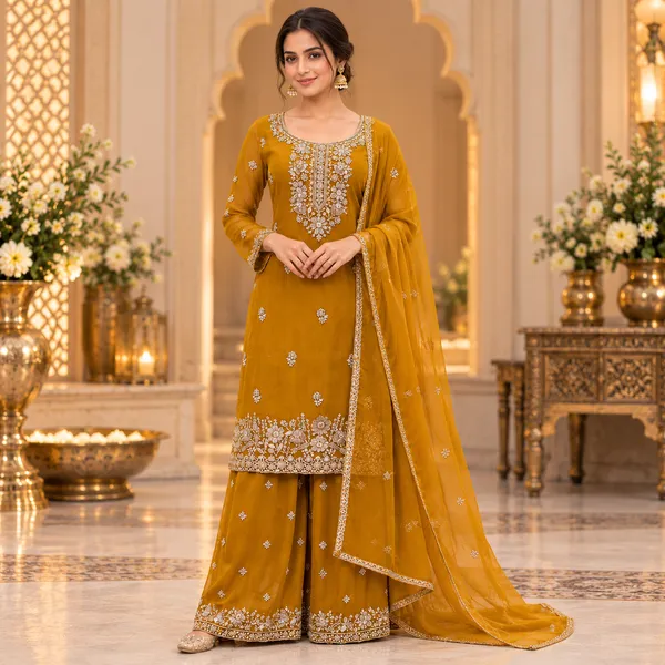 Yellow_Zari_And_Beats_Work_Plazo__Set_For_Women