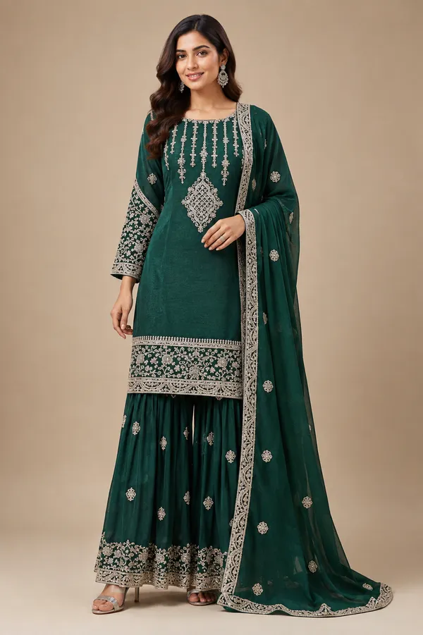 Green_Silk_Kurta_Set_For_Women