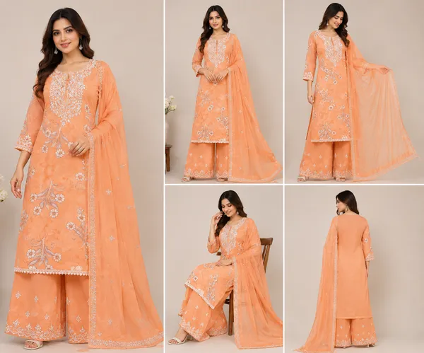 Peach_Cotton_Unstitched_Kurta_Set_For_women