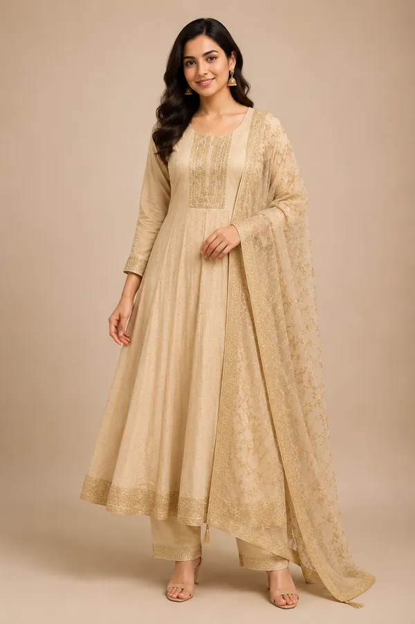 Beige_Cotton_Kurta_Set_For_Women
