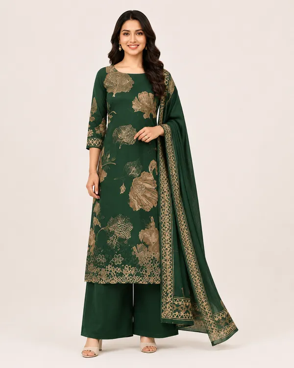 Green_Cotton_Unstitched_Kurta_Set_For_women