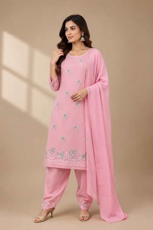 Pink_Cotton_Unstitched_Kurta_Set_For_women