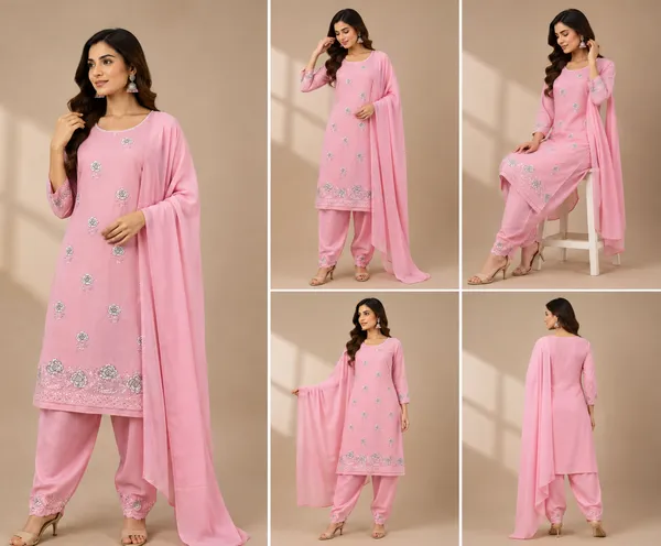 Pink_Cotton_Unstitched_Kurta_Set_For_women