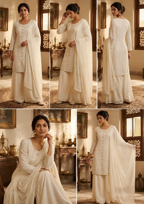 Cream_Cotton_Kurta_Set_For_Women