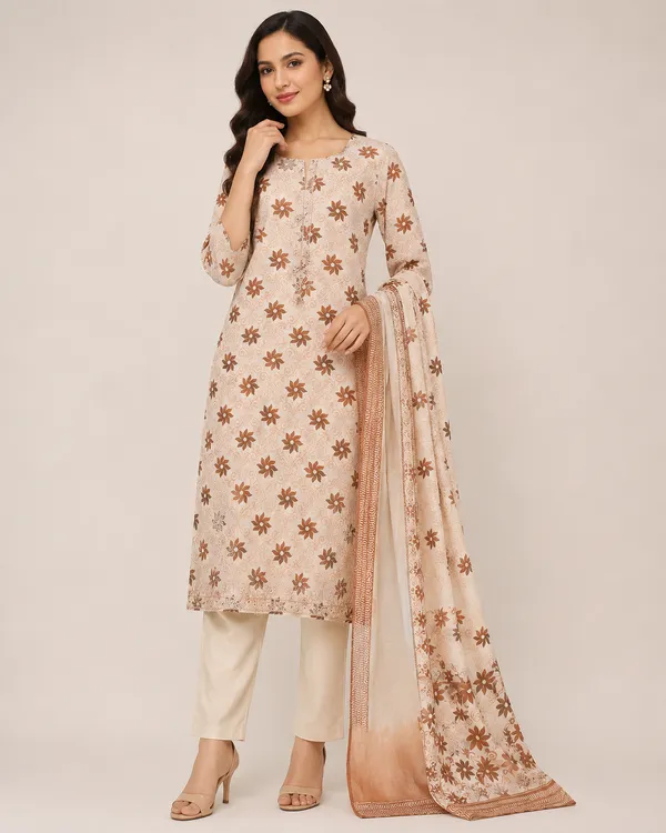 Beige_Cotton_Unstitched_Kurta_Set_For_women