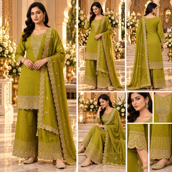 Mehendi_Green_Plazo_Set_For_Women