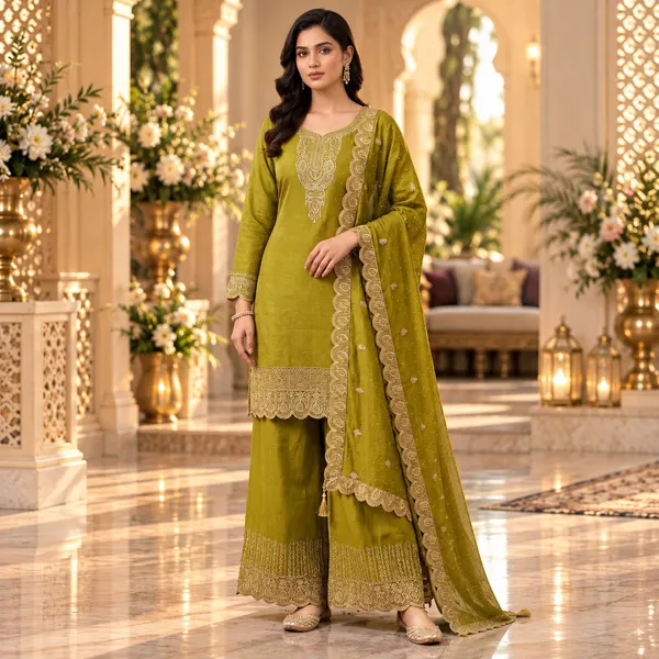 Mehendi_Green_Plazo_Set_For_Women