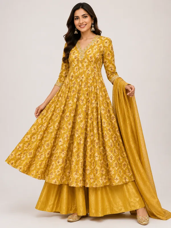 Yellow_Cotton_Kurta_Set_For_Women