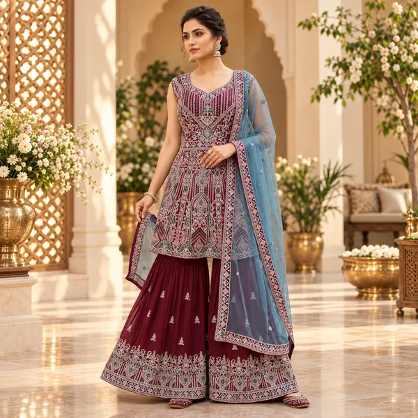 Marorn_Georgette_Gharara_Set_For_Women
