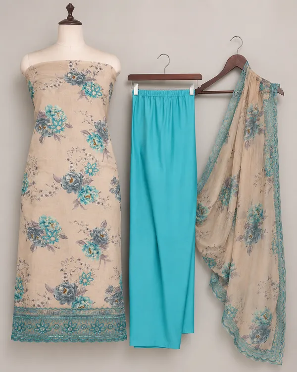 Beige_Cotton_Unstitched_Kurta_Set_For_women