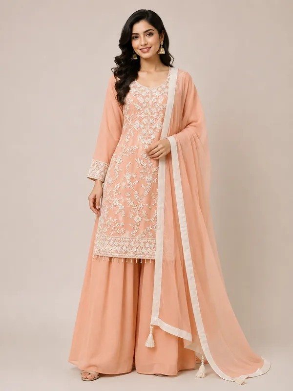 Pitch_Georgette_Kurta_Set_For_Women