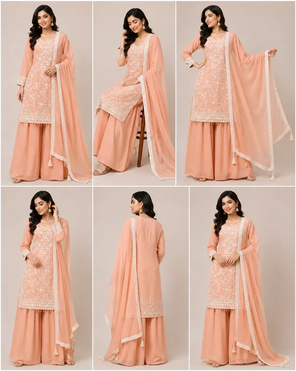 Pitch_Georgette_Kurta_Set_For_Women
