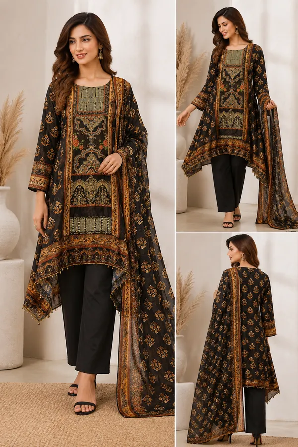 Multicolor_Cotton_Kurta_Set_For_Women