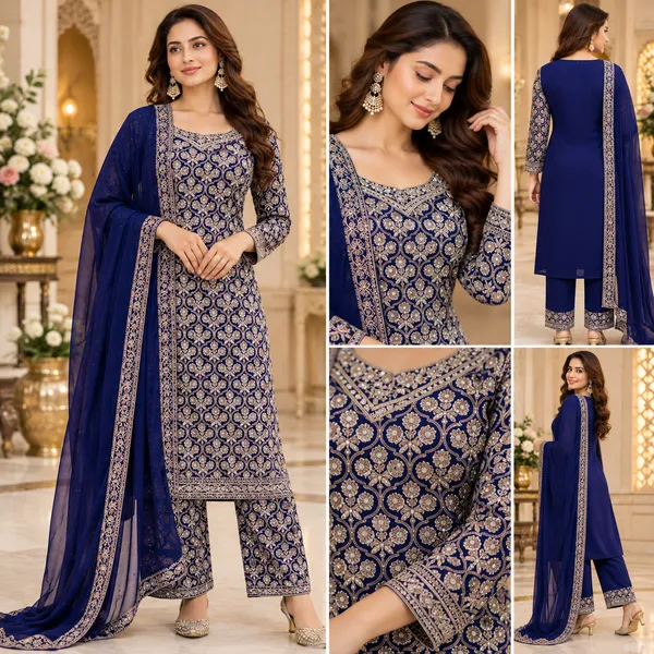 Purple_Georgette_Pant_Set_For_Women