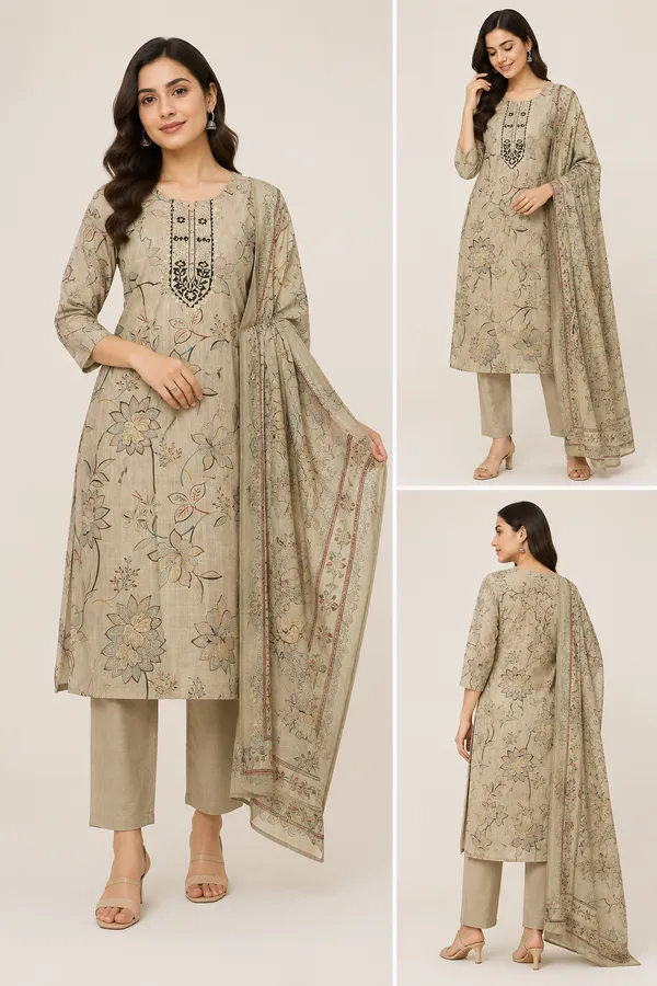 Cream_Cotton_Kurta_Set_For_Women