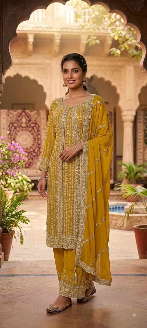 Yellow_Cotton_Kurta_Set_For_Women