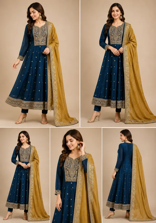 Blue_Cotton_Kurta_Set_For_Women