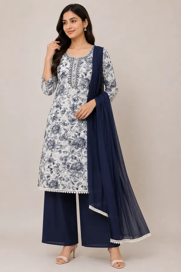 White_Cotton_Unstitched_Kurta_Set_For_women