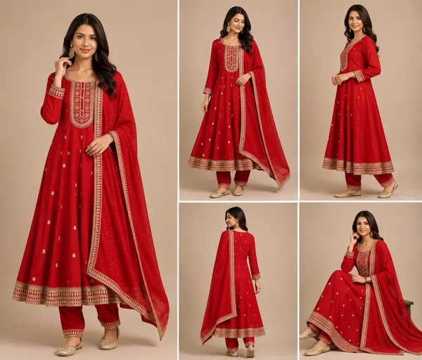 Burned_Orange_Cotton_Kurta_Set_For_Women