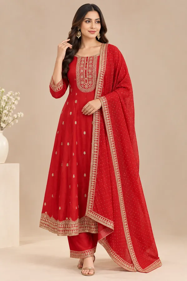 Burned_Orange_Cotton_Kurta_Set_For_Women