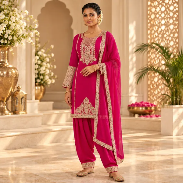 Rani_Pink_Plazo_Set_For_Women