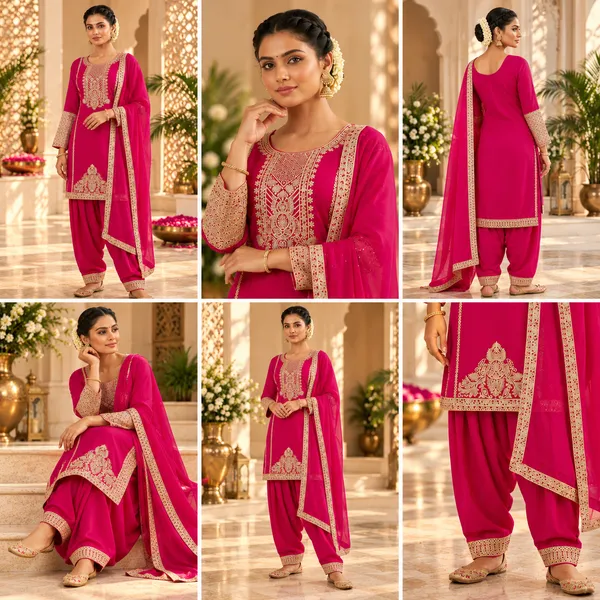 Rani_Pink_Plazo_Set_For_Women