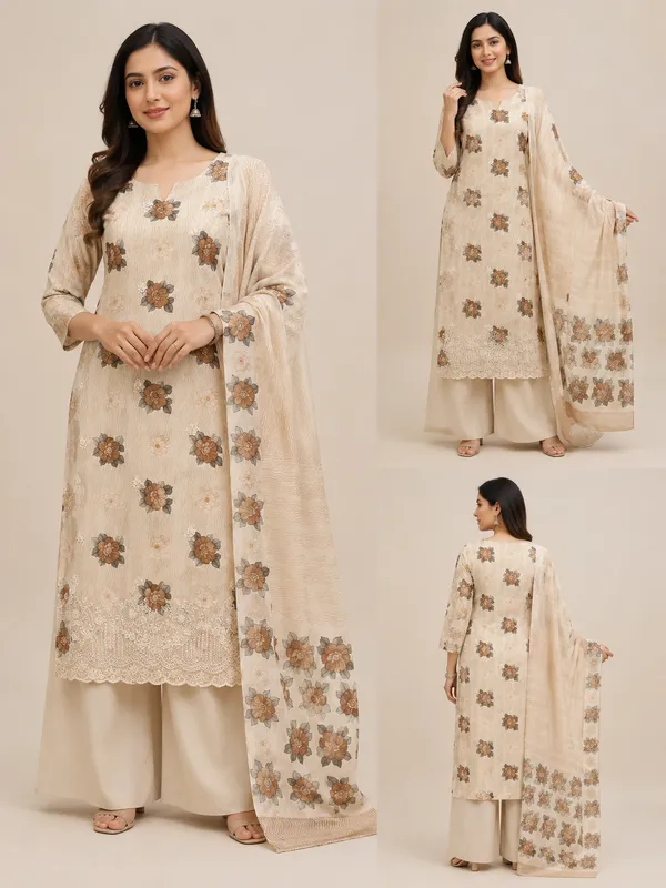 Beige_Cotton_Unstitched_Kurta_Set_For_women
