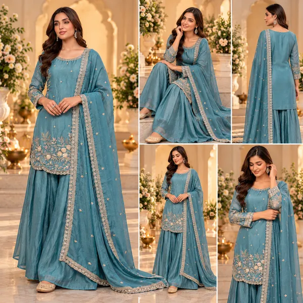 Blue_Shimmer_Plazo_Set_For_Women